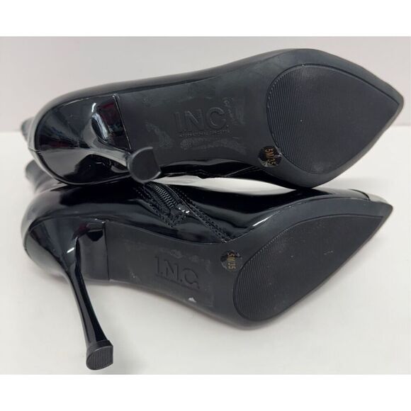 INC International Concepts Boots Size 5 Black Patent Pointed Toe Stiletto Heels - Picture 10 of 10
